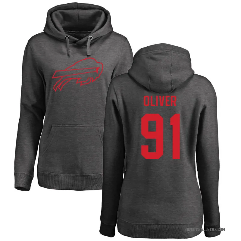 Ed Oliver Women's Olive Buffalo Bills Pro Line by Branded Ash One Color Pullover Hoodie